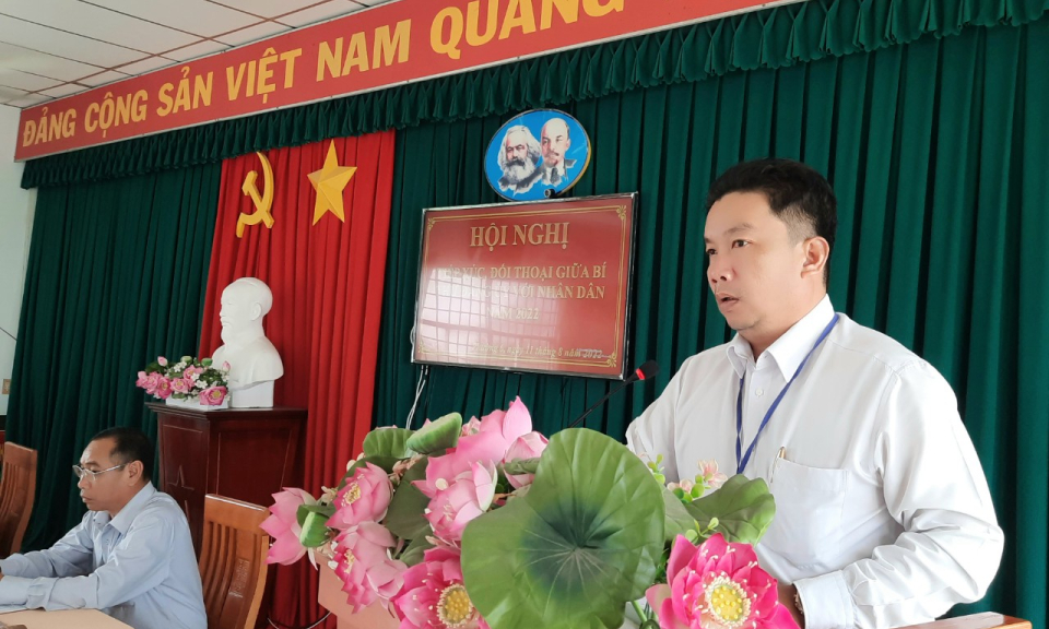 Bí thư Đảng ủy Phường 6, thành phố Tân An đối thoại trực tiếp với Nhân dân 