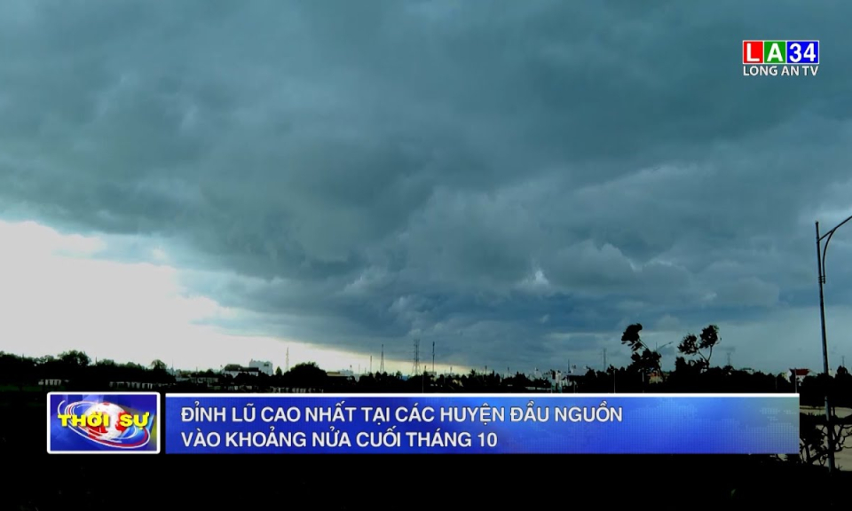 Đỉnh lũ cao nhất tại các huyện đầu nguồn tỉnh Long An xuất hiện vào khoảng nửa cuối tháng 10