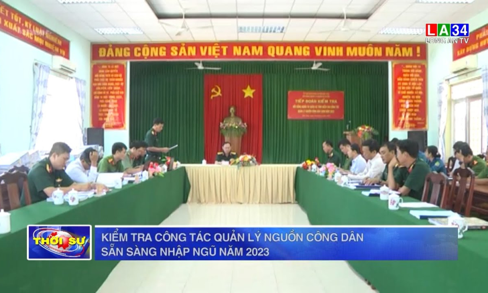 Kiểm tra công tác quản lý nguồn công dân sẵn sàng nhập ngũ năm 2023
