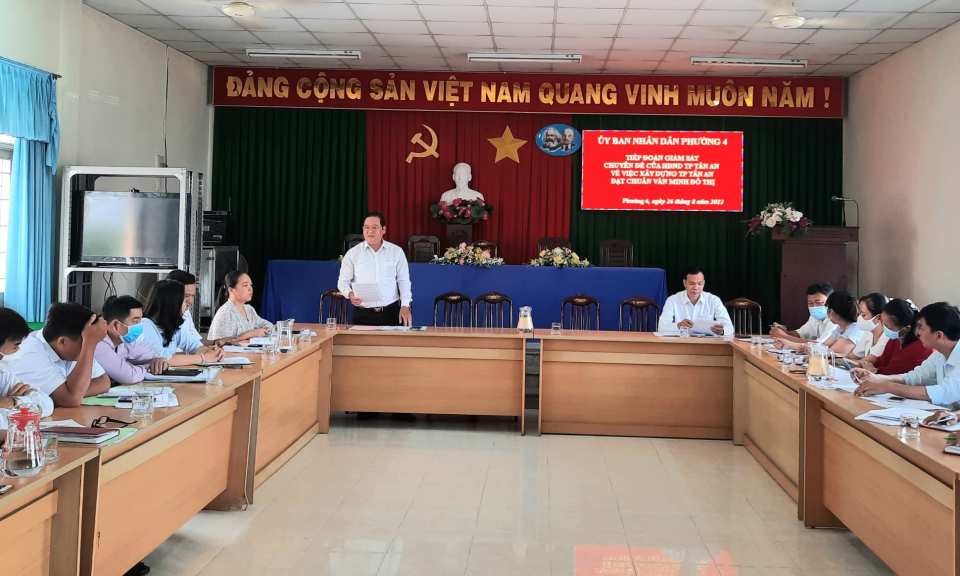 HĐND thành phố Tân An giám sát xây dựng đô thị tại Phường 4