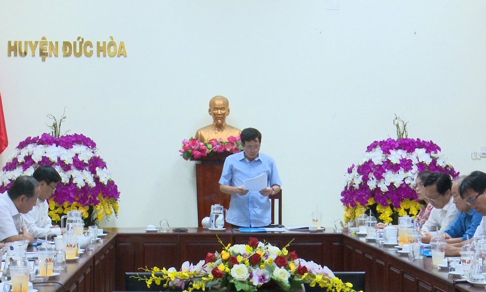 HĐND tỉnh giám sát tình hình quản lý và đấu giá đất công trên địa bàn huyện Đức Hòa
