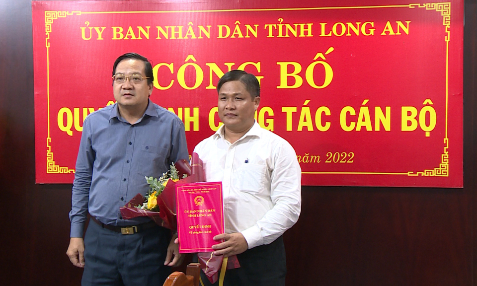 UBND tỉnh Long An bổ nhiệm Phó Giám đốc Sở Tài nguyên và Môi trường