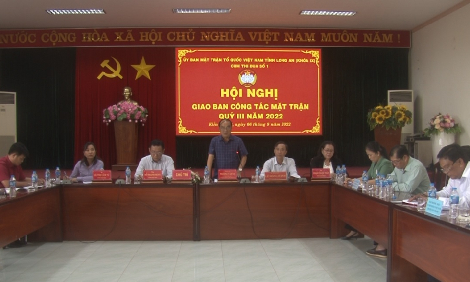 Thị xã Kiến Tường: Ủy Ban MTTQ Việt Nam tỉnh tổ chức hội nghị giao ban công tác mặt trận quý III năm 2022