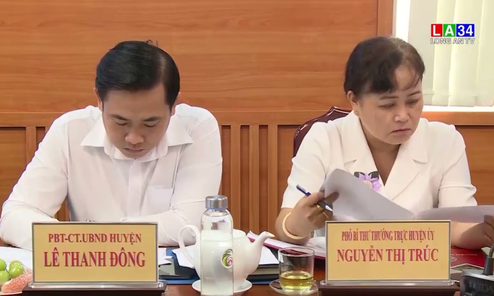 Bí thư Tỉnh ủy làm việc với Ban Thường vụ Huyện ủy Tân Thạnh