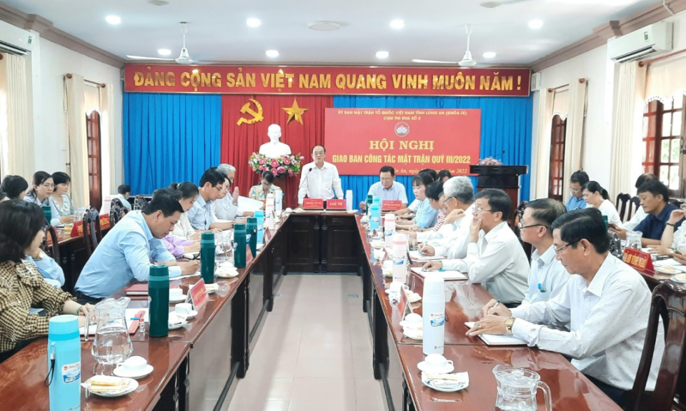 Ủy Ban MTTQ Việt Nam tỉnh Long An – Cụm thi đua số 2 giao ban công tác quý III năm 2022