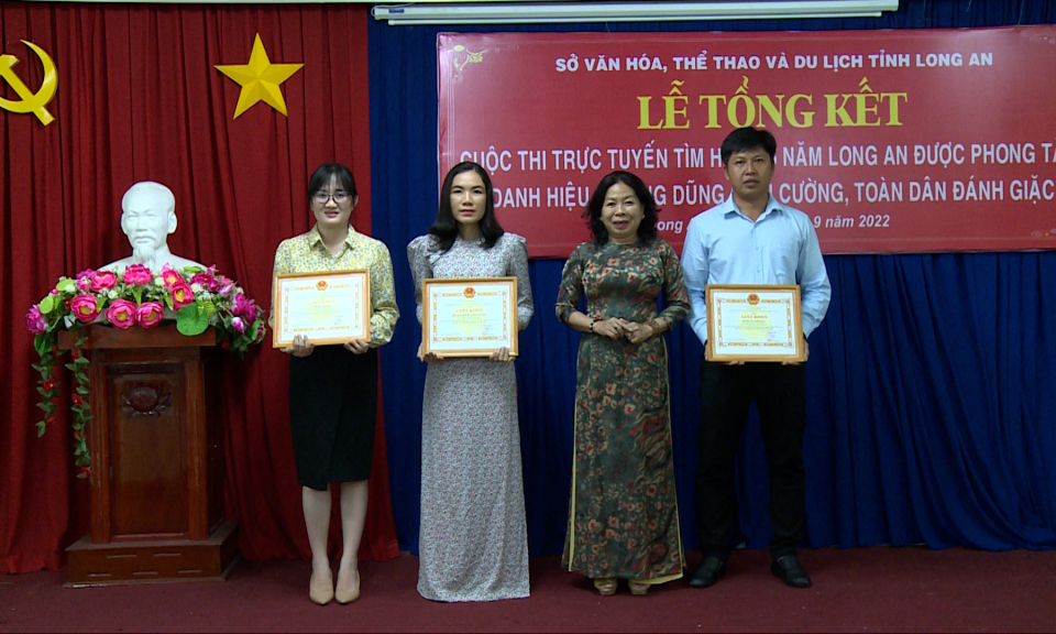 Tổng kết cuộc thi trực tuyến tìm hiểu 55 năm Long An được phong tặng danh hiệu “Trung dũng kiên cường, toàn dân đánh giặc”