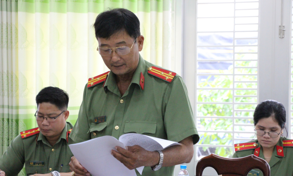 Khối thi đua số 1 Công an tỉnh Long An giao ban công tác tư tưởng quý III