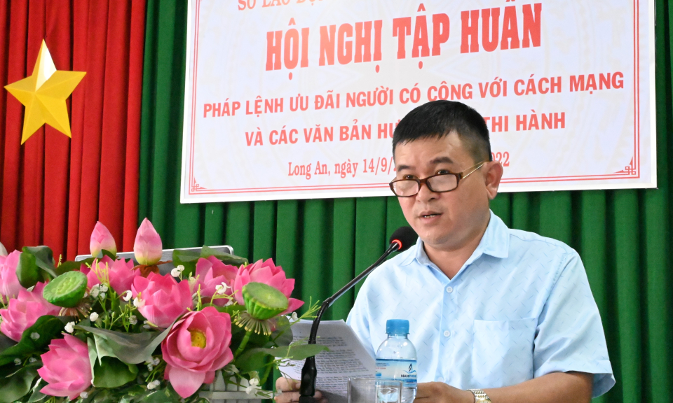 Sở Lao động Thương binh và Xã hội tập huấn Pháp lệnh ưu đãi người có công