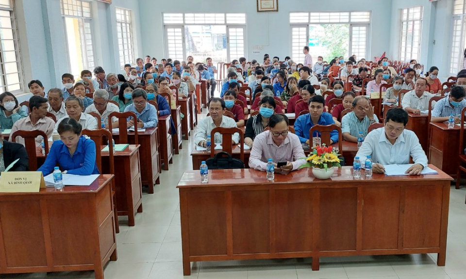 Ngân hàng Chính sách xã hội huyện Châu Thành tập huấn nghiệp vụ công tác tín dụng năm 2022.