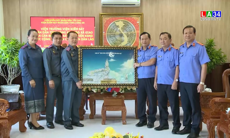 Đoàn công tác Viện Kiểm sát Nhân dân Lào chào xã giao tại Long An