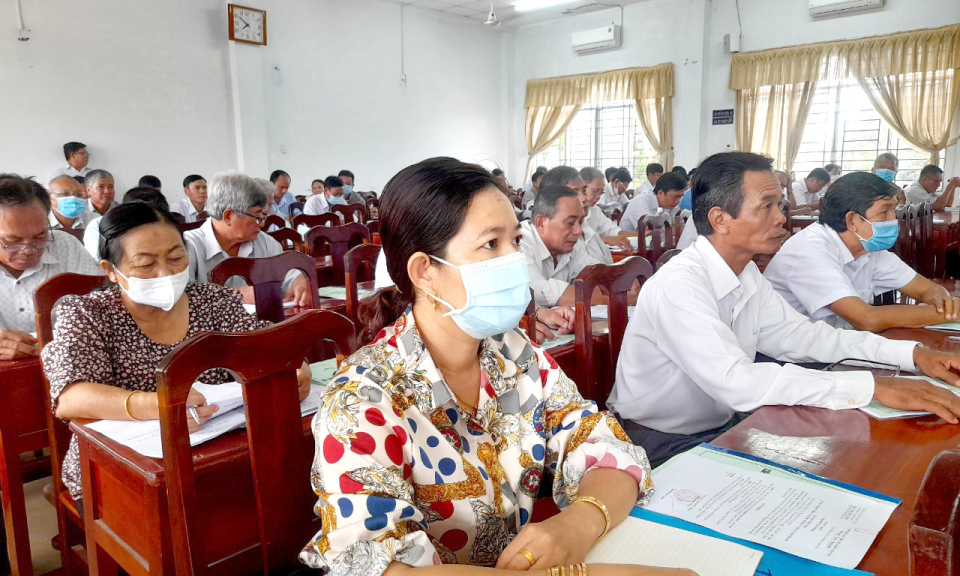 Tân Thạnh tập huấn công tác mặt trận cơ sở năm 2022