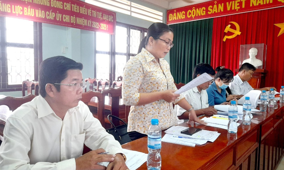 Tân Thạnh hội nghị phản biện xã hội đối với dự thảo kế hoạch phát triển kinh tế - xã hội năm 2023