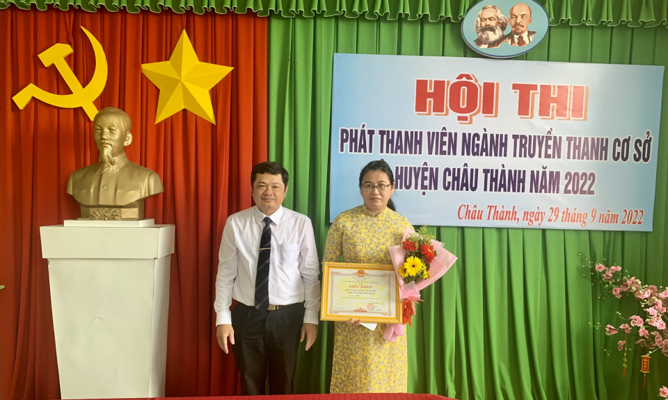 Huyện Châu Thành tổ chức Hội thi phát thanh viên cơ sở năm 2022