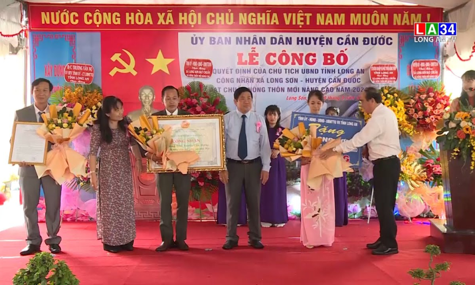 Lễ đón nhận xã Long Sơn đạt chuẩn nông thôn mới nâng cao