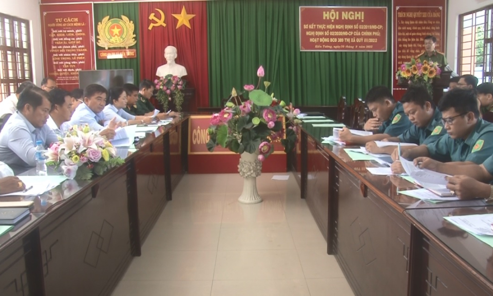 Kiến Tường: Sơ kết công tác phối hợp giữa các lực lượng trong qúi 3 năm 2022.