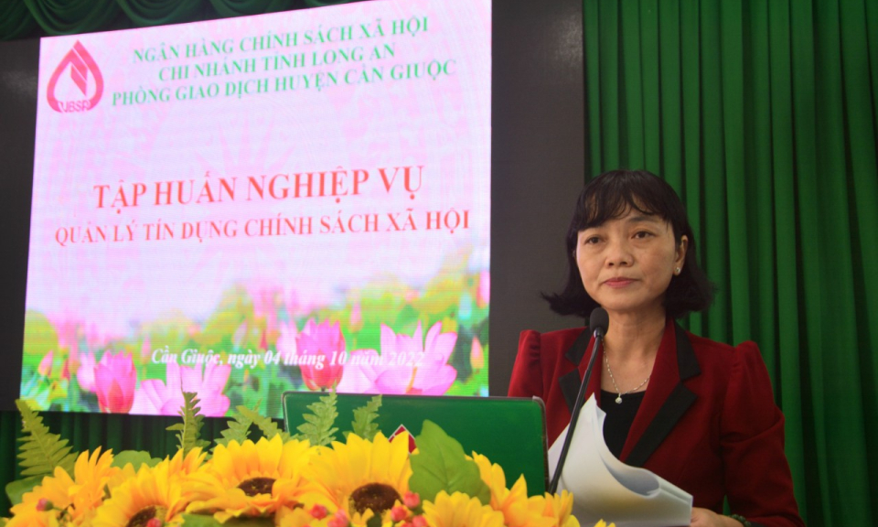 Cần Giuộc tập huấn nghiệp vụ quản lý tín dụng chính sách xã hội