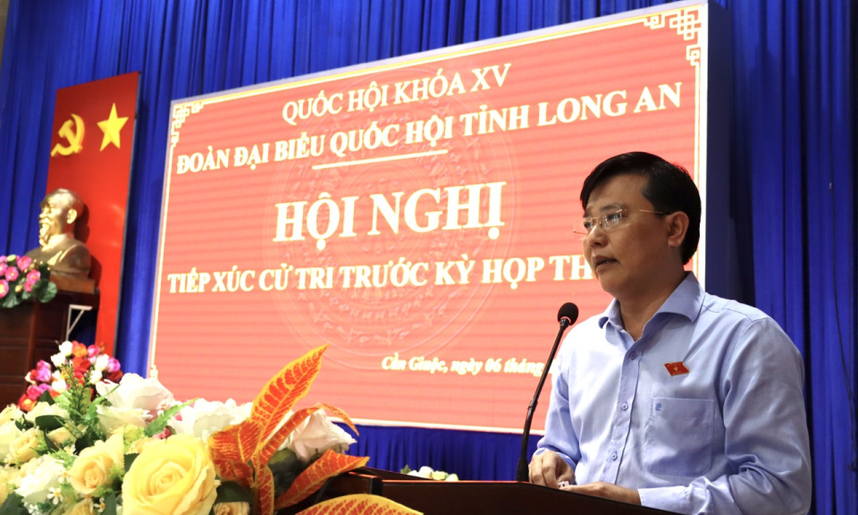 Đại biểu Quốc hội tiếp xúc cử tri huyện Cần Giuộc