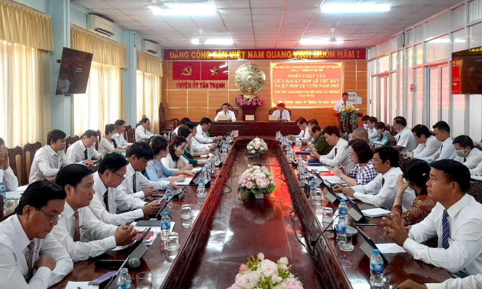 HĐND huyện Tân Thạnh khóa 10 tổ chức phiên chất vấn giữa 2 kỳ họp 