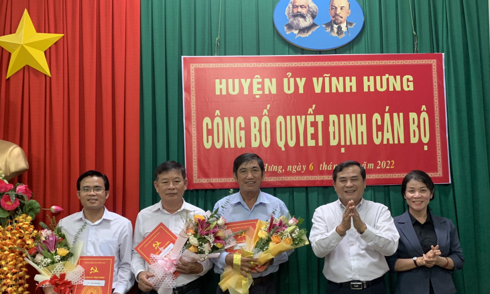 Vĩnh Hưng – Công bố quyết định cán bộ