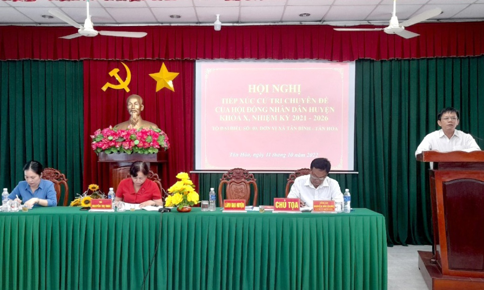 HĐND huyện Tân Thạnh tiếp xúc cử tri chuyên đề phát triển sản xuất nông nghiệp