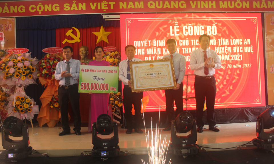 Xã Mỹ Thạnh Tây, huyện Đức Huệ đạt chuẩn Nông thôn mới