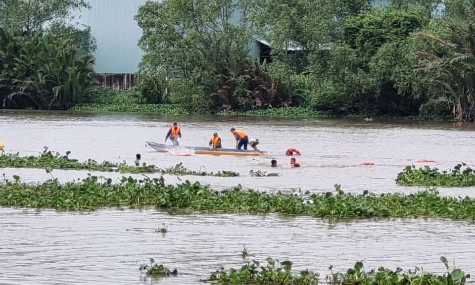 Phường 6, thành phố Tân An tổ chức diễn tập phòng, chống thiên tai và tìm kiếm cứu nạn