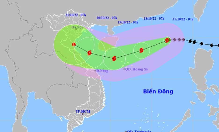 Bão số 6 giật cấp 14 cách quần đảo Hoàng Sa 600km