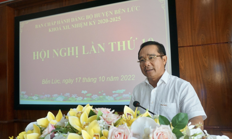 Bến Lức hội nghị Ban chấp hành Đảng bộ huyện lần thứ10, 