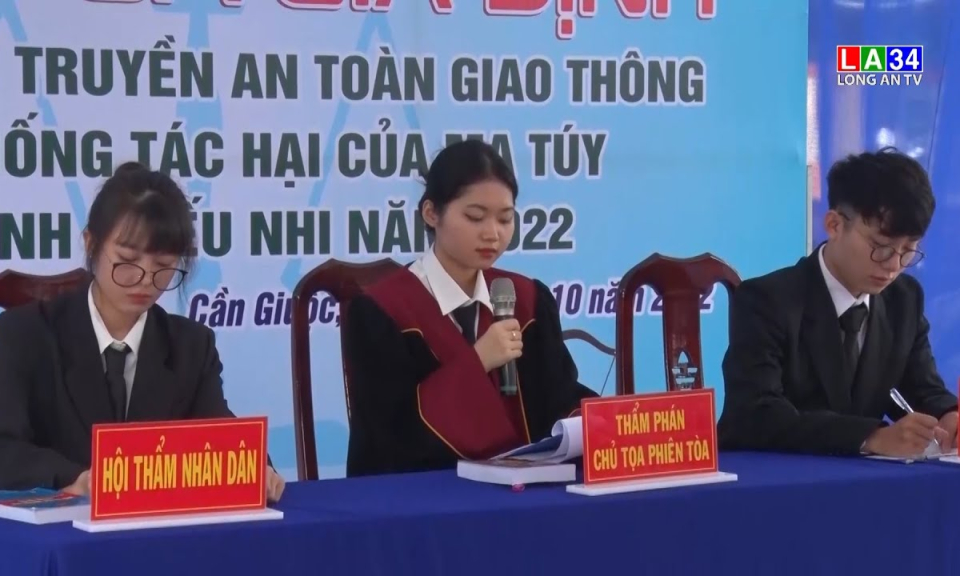 Huyện đoàn Cần Giuộc tổ chức “Phiên tòa giả định”