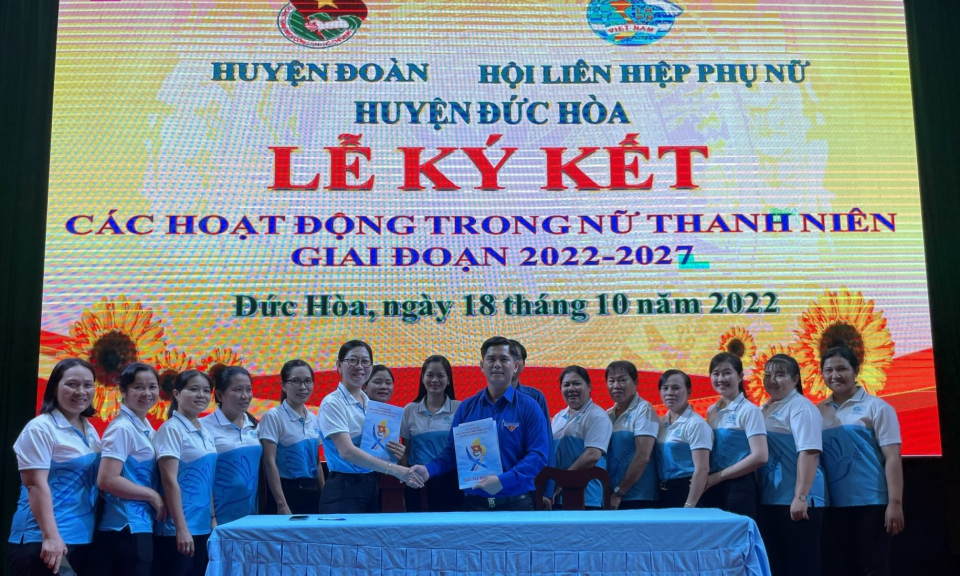Đức Hòa ký kết các hoạt động trong nữ thanh niên giai đoạn 2022 - 2027