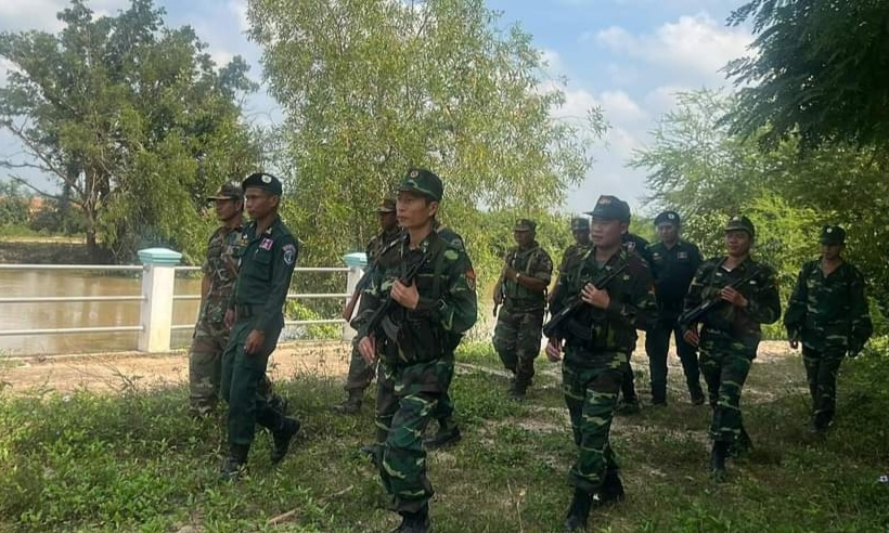 Đồn Biên phòng Sông Trăng tổ chức tuần tra song phương