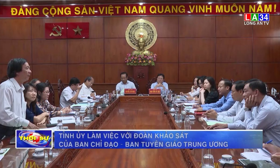 Tỉnh ủy làm việc với Đoàn khảo sát của Ban Chỉ đạo - Ban Tuyên giáo Trung ương