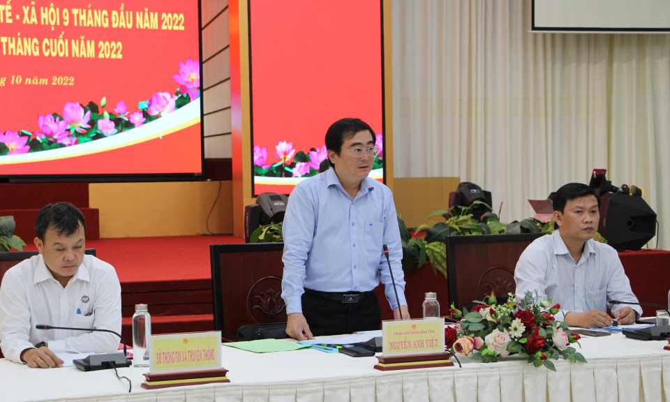 Long An họp báo thông tin tình hình kinh tế - xã hội 9 tháng năm 2022