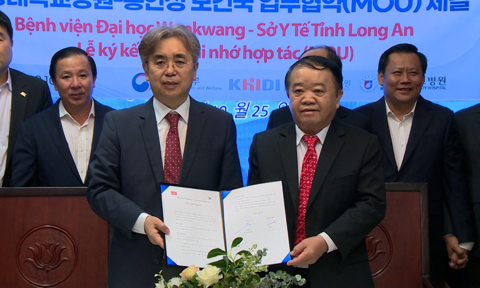Ký kết thỏa thuận hợp tác giữa Sở Y tế Long An và Bệnh viện Đại học Wonkwang, Hàn Quốc.