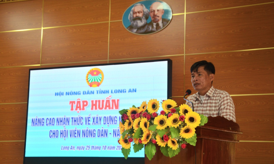 Hội Nông dân tỉnh tập huấn truyền thông về nông thôn mới tại huyện Cần Giuộc