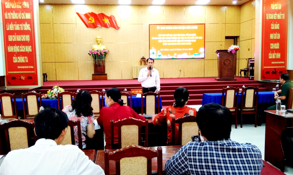 Cần Đước kiểm tra kế hoạch diễn tập phòng chống lụt bão, tìm kiếm cứu nạn năm 2022