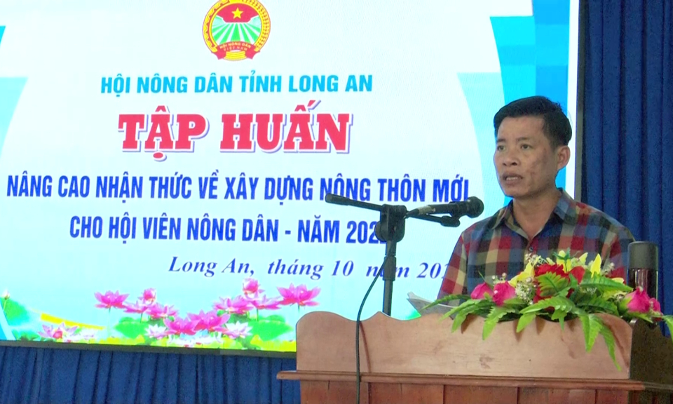 Hội Nông dân tỉnh tập huấn về nhận thức xây dựng nông thôn mới tại Tân Trụ