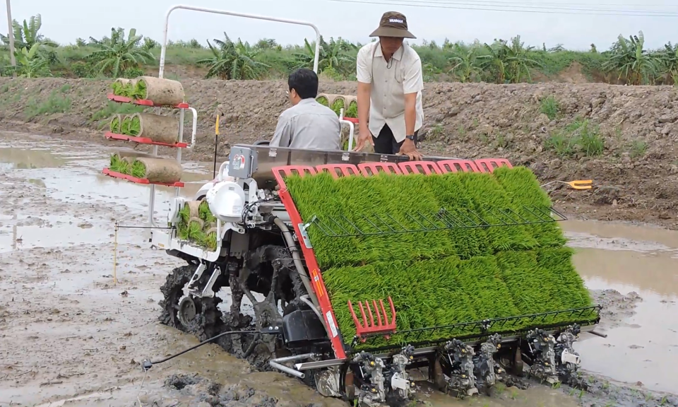 Bí thư Huyện ủy Tân Hưng làm việc với Công ty sản xuất giống Hưng Thịnh