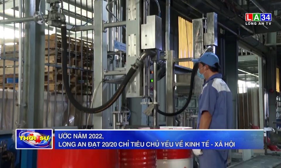 Ước năm 2022, Long An đạt 20/20 chỉ tiêu chủ yếu về kinh tế - xã hội 