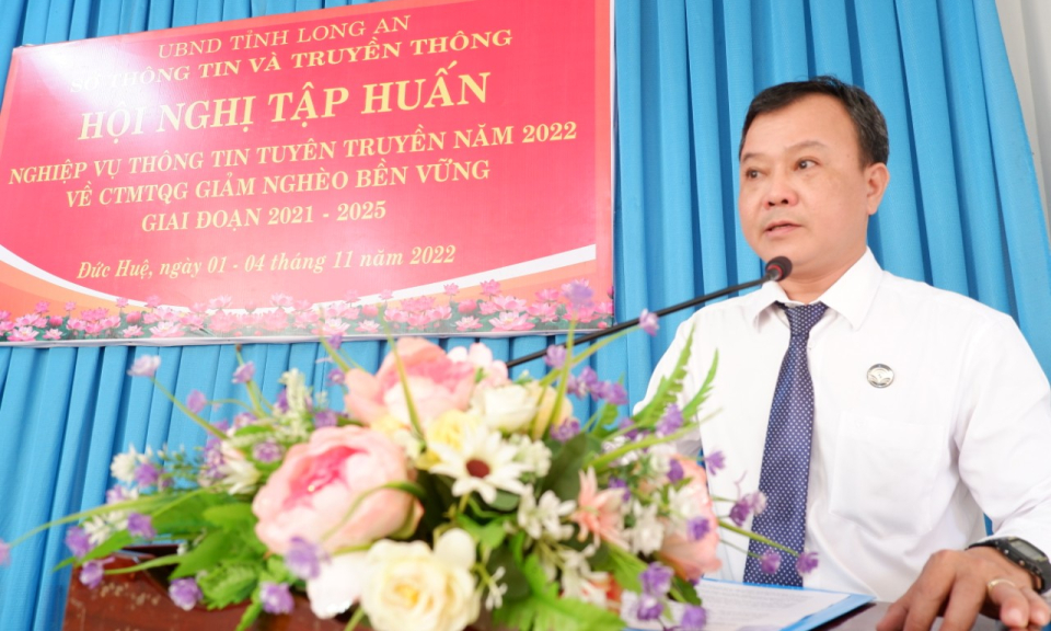 Sở Thông tin và Truyền thông tỉnh Long An tập huấn nghiệp vụ tại Đức Huệ