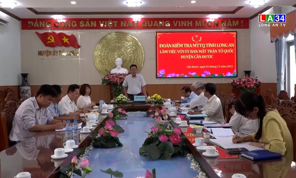 Cần Đước: MTTQ tỉnh đánh giá Chương trình phối hợp và thống nhất hành động