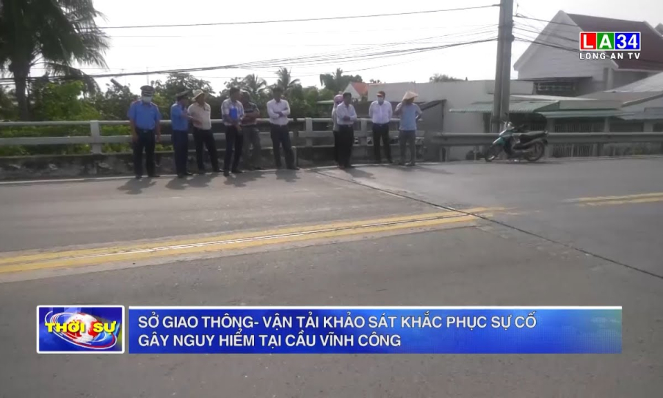 Sở Giao thông - Vận tải khảo sát khắc phục sự cố gây nguy hiểm tại cầu Vĩnh Công