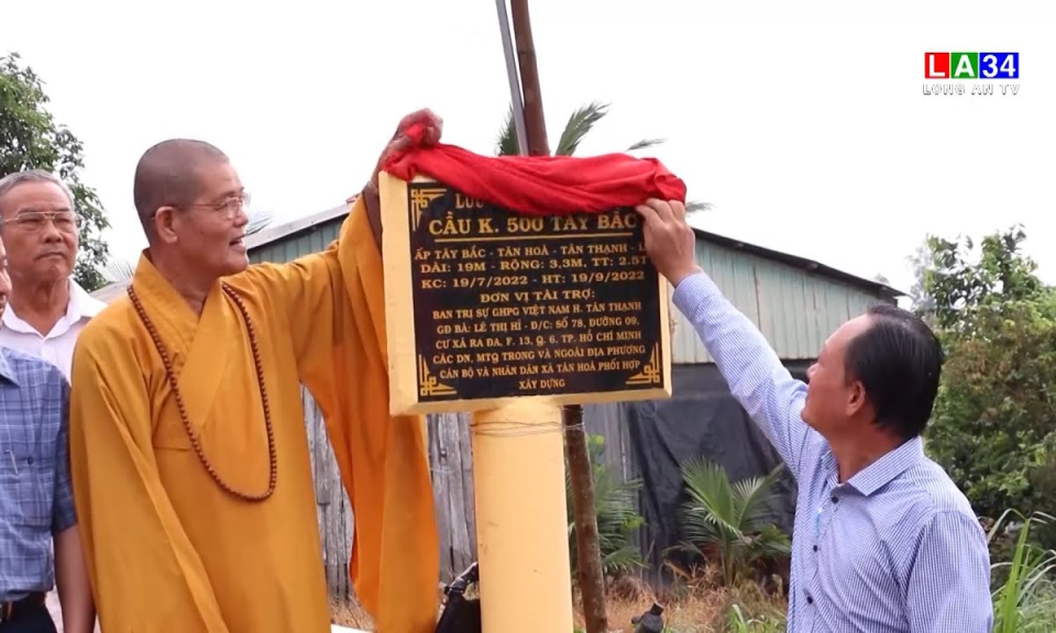 Tân Thạnh: Khánh thành cầu giao thông nông thôn