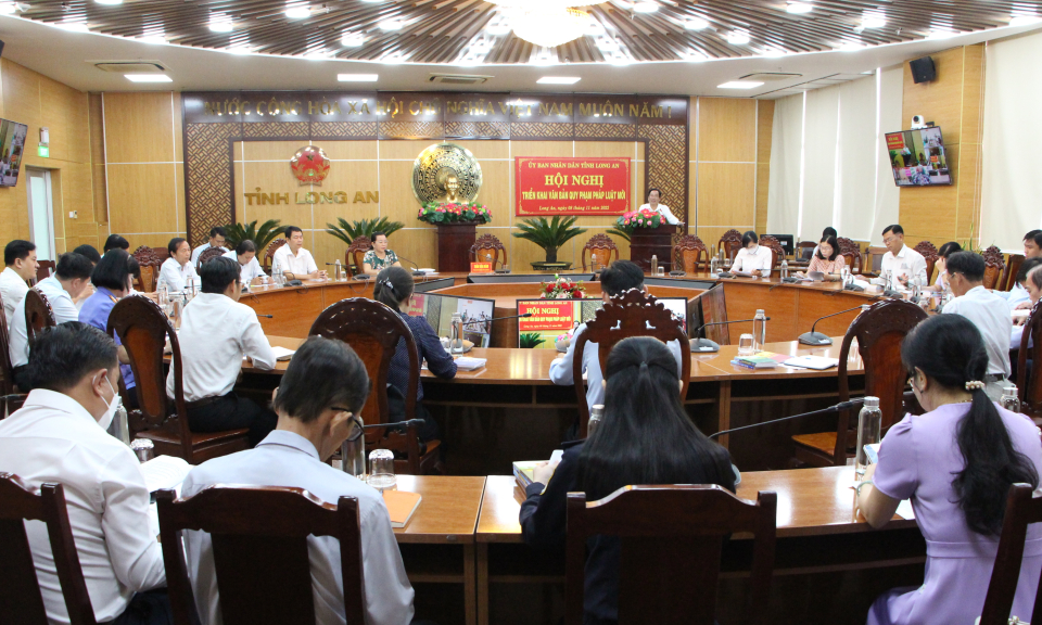Sở Tư pháp tỉnh triển khai văn bản quy phạm pháp luật mới đợt 2 năm 2022
