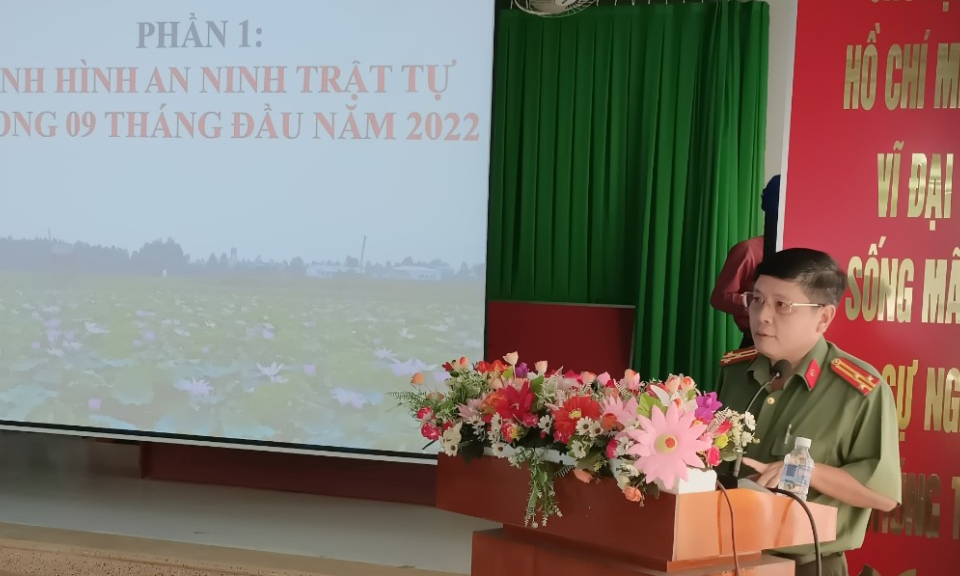 Tân Hưng tập huấn công tác đảm bảo an ninh trật tự năm 2022