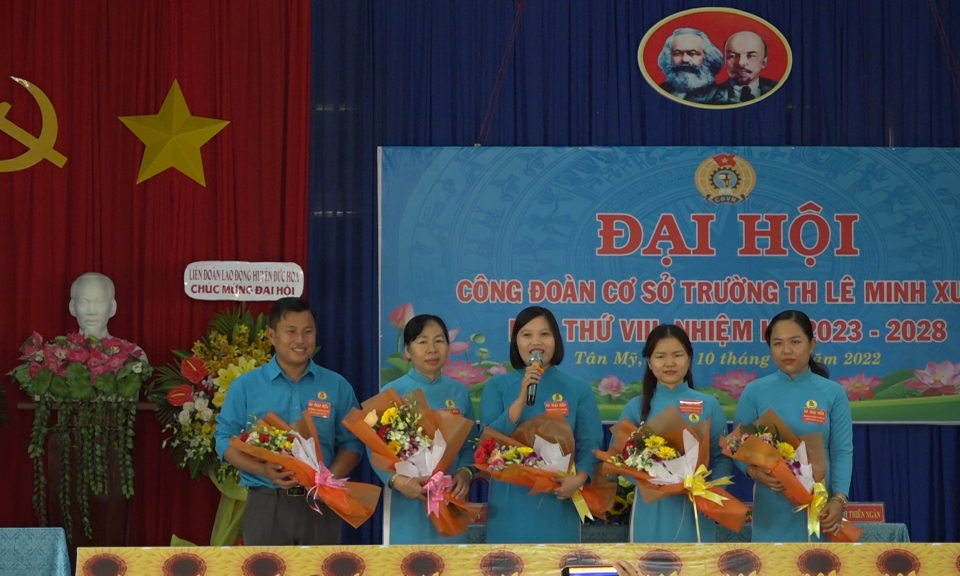 Đức Hòa tổ chức Đại hội CĐCS trường TH Lê Minh Xuân - đơn vị điểm cấp huyện