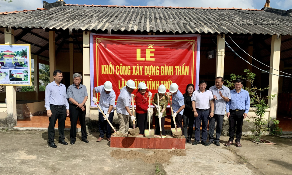 Huyện Châu Thành khởi công xây dựng Đình Thần Lăng Ông Vĩnh Thới