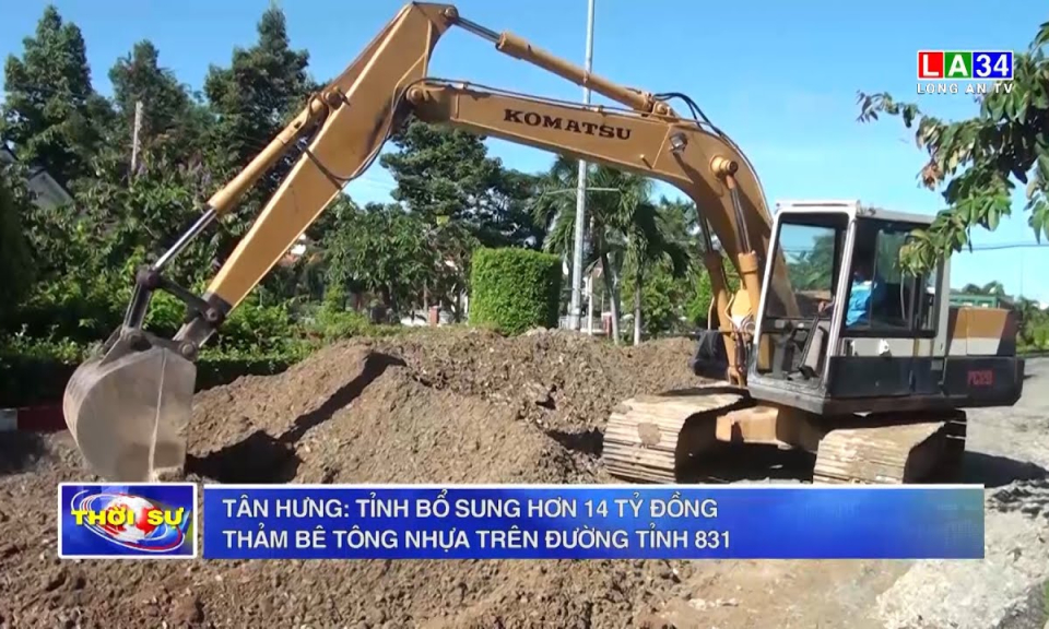 Tân Hưng: Tỉnh bổ sung hơn 14 tỷ đồng thảm bê tông nhựa trên đường tỉnh 831