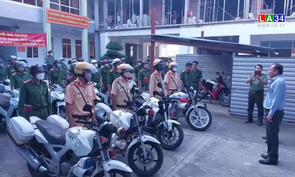 Châu Thành: Ra quân tấn công, trấn áp tội phạm bảo vệ Tết Nguyên đán năm 2023
