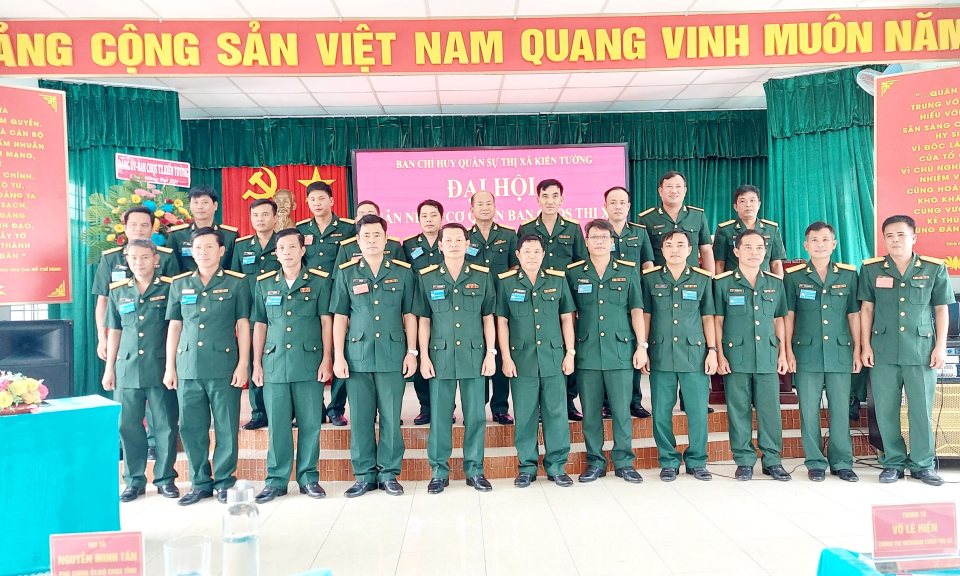Ban CHQS thị xã Kiến Tường Tổ chức Đại hội quân nhân nhiệm kỳ 2022 - 2025